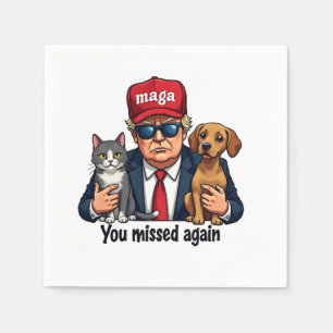 Serviette En Papier Sauvez les animaux de compagnie Trump Election