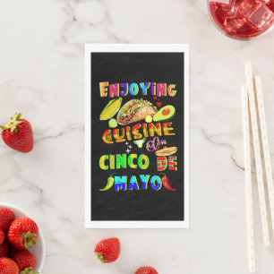 Serviette En Papier Savourez Une Cuisine Sur Le Cinco De Mayo
