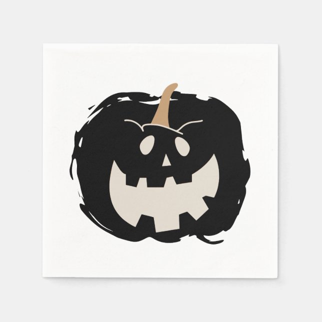 Serviette En Papier Scary Pumpkin (Devant)