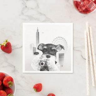 Serviette En Papier Schnauzer avec caméra