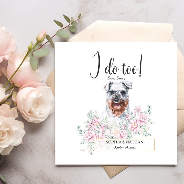 Serviette En Papier Schnauzer Chien Mariage Cocktail Napkins (Créateur téléchargé)