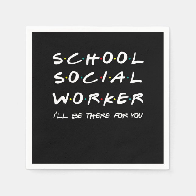 Serviette En Papier School Social Worker Student Social Work Gift (Devant)