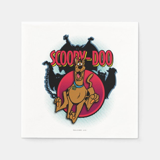 Serviette En Papier Scooby-Doo fonctionnant des fantômes graphiques (Devant)