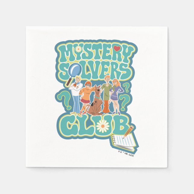 Serviette En Papier Scooby-Doo & Gang "Mystery Solvers Club" (Devant)