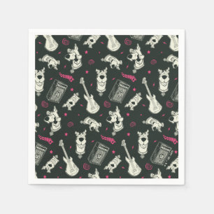 Serviette En Papier Scooby Doo Punk Guitare et Motif Amp
