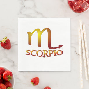Serviette En Papier Scorpion Étoile Or
