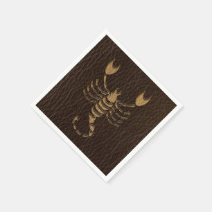 Serviette En Papier Scorpion simili cuir