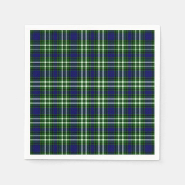 Serviette En Papier Scotland Tweedside District Tartan (Devant)