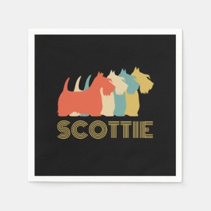 Serviette En Papier Scottie Dog Scottish Terrier Reproduire Vintage Lo