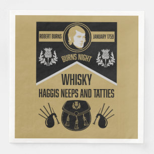 Serviette En Papier Scottish Burns Night Supper
