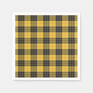 Serviette En Papier Scottish Clan MacLeod of Lewis Yellow Black Tartan