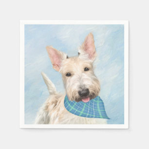 Serviette En Papier Scottish Terrier Wheaten Dog Painting Art original