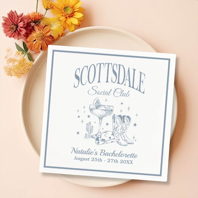 Serviette En Papier Scottsdale enterrement de vie de jeune fille papie (Créateur téléchargé)