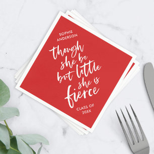 Serviette En Papier Script de couleur personnalisé Little But Fierce S