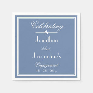 Serviette En Papier Script de la partie d'engagement Rustic Dusty papi