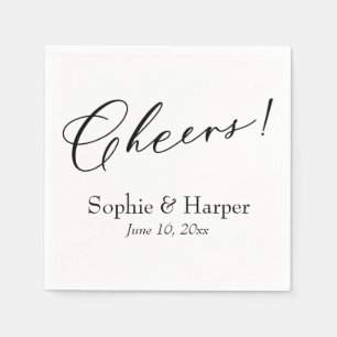 Serviette En Papier Script De Luxe Simple Typographie Bravo!
