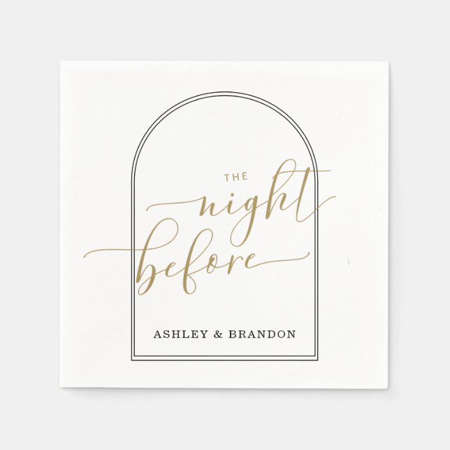 Serviette En Papier Script Minimal De Base La Nuit Avant Les Serviette (Devant)