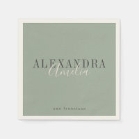 Script minimaliste Boho Sage Green Custom Business