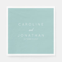 Script minimaliste moderne Aqua Mariage personnali