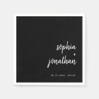 Script minimaliste moderne | Serviettes de Mariage