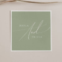 Script Whimsical | Mariage vert Sage