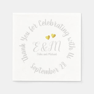 Serviette En Papier Se marier Moderne Circulaire Romantique