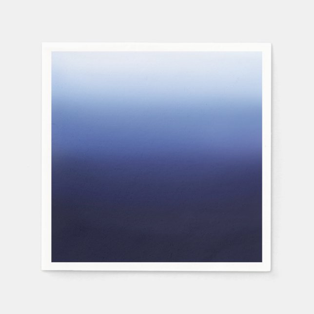 Serviette En Papier Sea Ocean Blue Modern Minimal Fête des mariées de  (Devant)