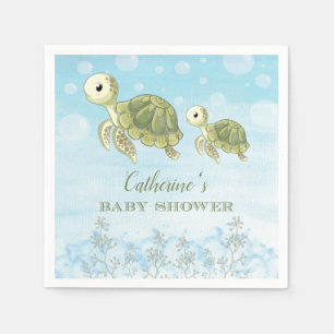 Serviette En Papier Sea Turtle Beach Ocean Baby shower Papier Napkin
