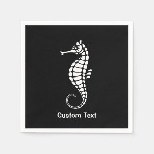 Serviette En Papier Seahorse White