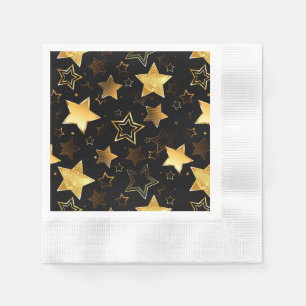 Serviette En Papier Seamless pattern with Golden Stars