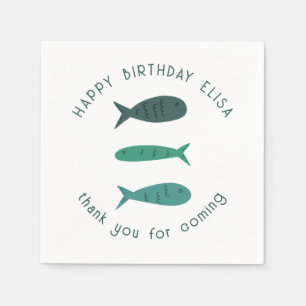Serviette En Papier Seaside Soiree ANNIVERSAIRE FÊTE Cute Fishers PERS
