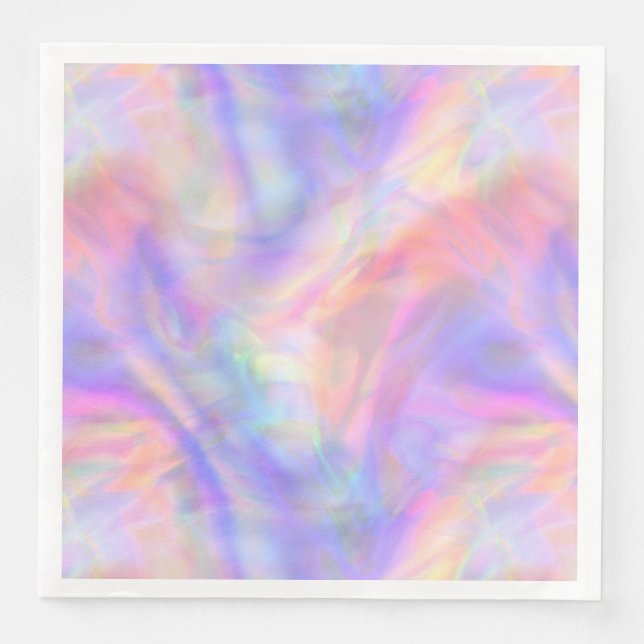 Serviette En Papier seconde vue, holo pastel : (Devant)
