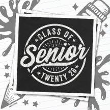 Senior Class of 2026 Cool Vintage Badge Graduation