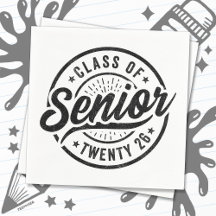 Senior Class of 2026 Cool Vintage Badge Graduation