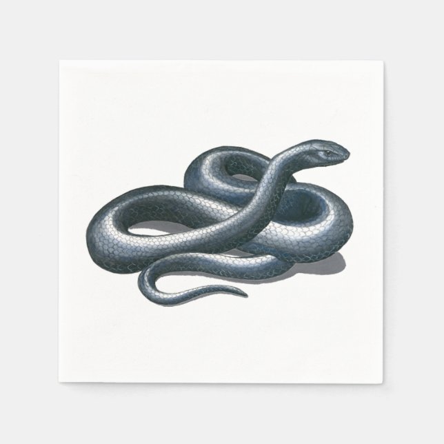 Serviette En Papier Serpent d'Indigo Est (Devant)