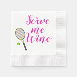 Serviette En Papier Servez-moi Vin Tennis Napkins