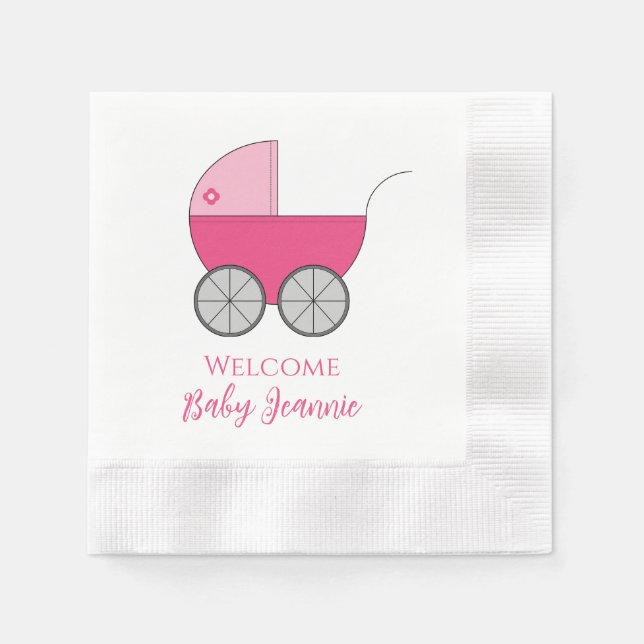 Serviette En Papier Service de bébé Douche Partie serviettes (Devant)
