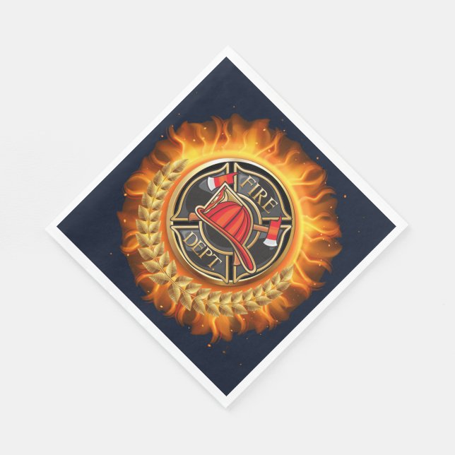 Serviette En Papier Service des incendies (Coin)
