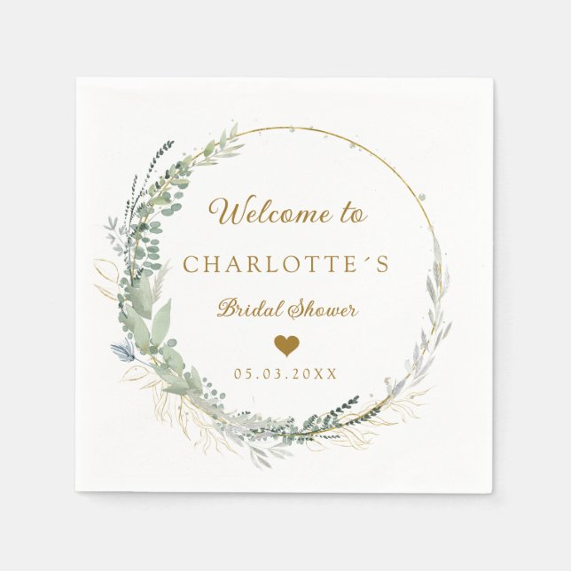 Serviette En Papier Service moderne et élégant pour l'Eucalyptus (Devant)