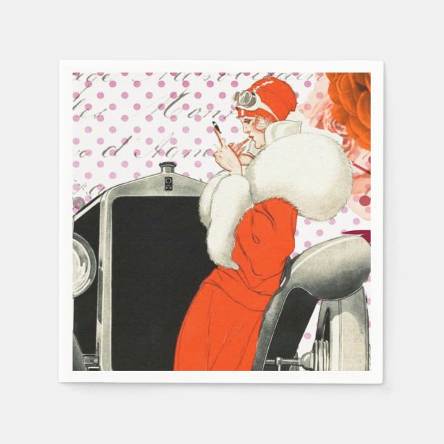 Serviette En Papier serviette à petits pois en papier fécule (Devant)