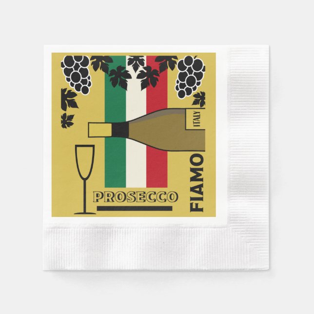 Serviette En Papier Serviette à vin mousseux Prosecco (Devant)