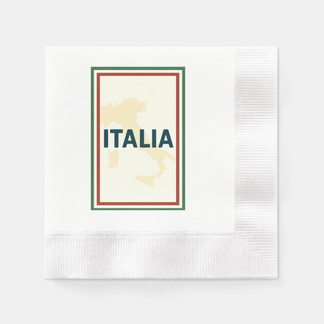 Serviette En Papier Serviette de cocktail Italia (Devant)