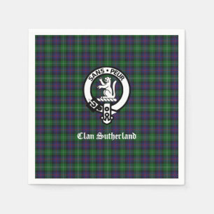 Serviette En Papier Serviette de cuisine Clan Sutherland Crest & Tarta