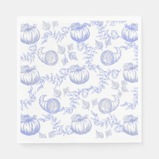 Serviette En Papier Serviette de déjeuner en toile Blue Pumpkin