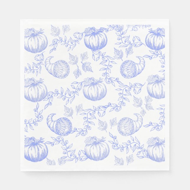 Serviette En Papier Serviette de déjeuner en toile Blue Pumpkin (Devant)