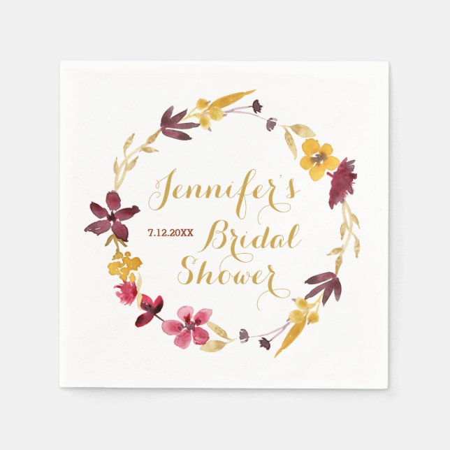 Serviette En Papier Serviette de douche fleur sauvage (Devant)