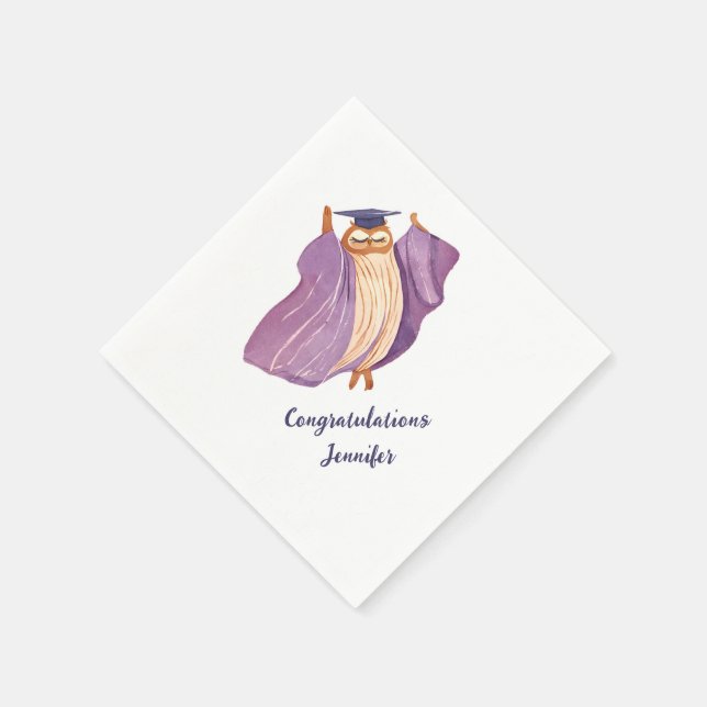 Serviette En Papier Serviette de la fête de la Chouette (Coin)