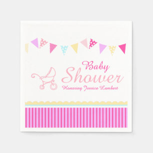 Serviette En Papier Serviette de papier de nom de rose de baby shower