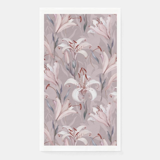Serviette En Papier Serviette de papier Elegant Lily  (Devant)