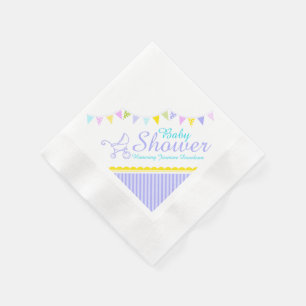 Serviette En Papier Serviette de papier nommée bleue pourpre de baby